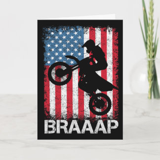 Braaap Vintage USA Amerikanische Flagge T-Shirt Mo Karte