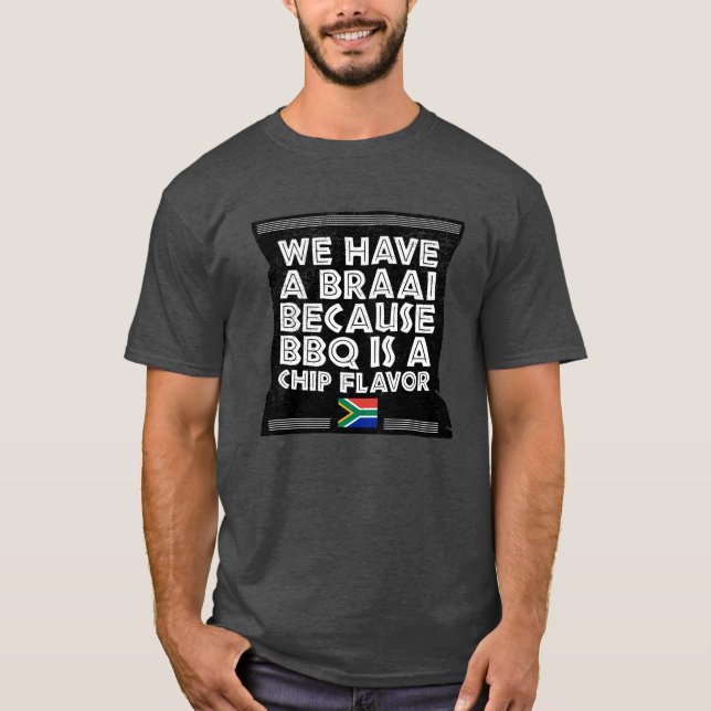 Braai South Africa Family GRILLEN Chips Funny T -  T-Shirt (Vorderseite)