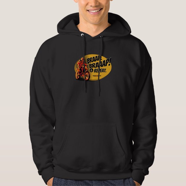 Braap Braaap And Repeat Dirt Bike Mens Hoodie (Vorderseite)