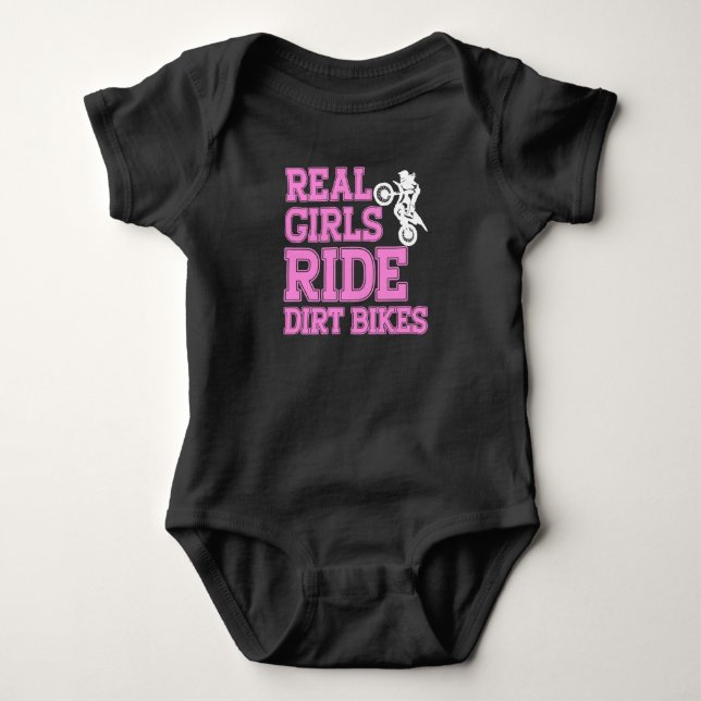 Braap Geschenke Frauen Motorrad-Motocross Dirt Bik Baby Strampler (Vorderseite)