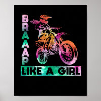 Braap like a Girl Funny Motorrad Girl Moto