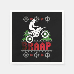 Braap Uggli Weihnachtsmotocross Motorrad Xmas Gif Serviette