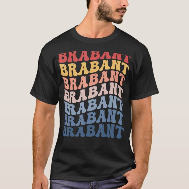 Brabant Groovy Retro Pferd T-Shirt (Vorderseite)