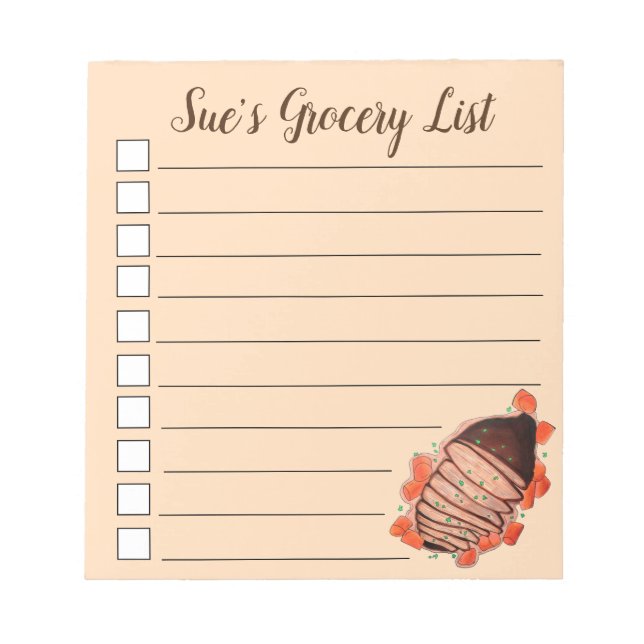 Brac Beef Brisket Jüdische Küche Notizblock (Vorderseite)