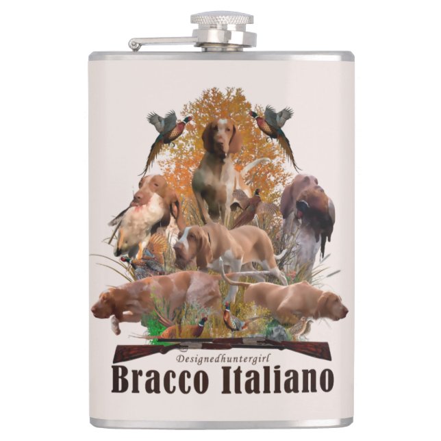 Bracco Italiano Flachmann (Vorderseite)