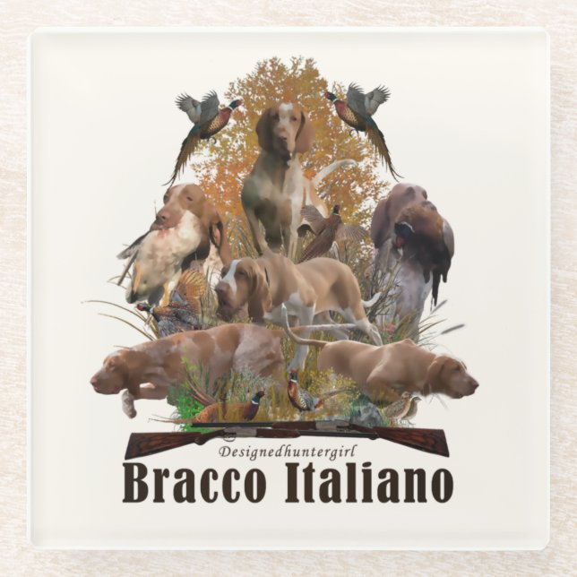 Bracco italiano glasuntersetzer (Vorderseite)