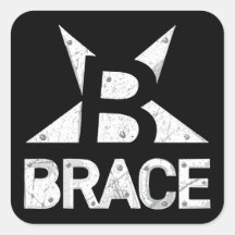 BRACE "Classic"-Logo, weißer Text auf schwarz