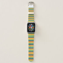 Joli design rayé Apple Watch Band