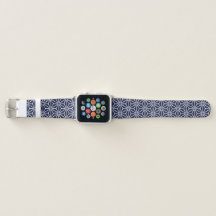 Oriental Navy Blue White Asanoha Japan Pattern