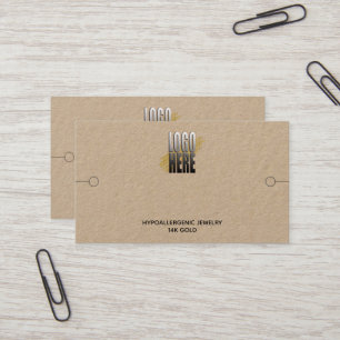 Bracelet avec logo Carte de visite Kraft