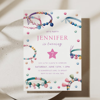 Bracelet d'amitié Invitation de fête d'anniversair