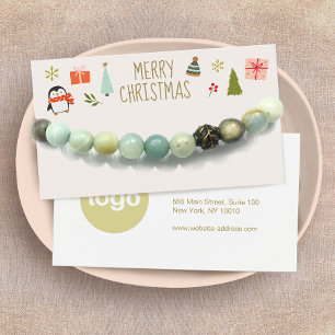 Bracelet de Noël ou carte d'affichage du logo de c