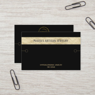 Bracelet Display Black Gold Logo Business Card Visitenkarte