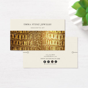 Bracelet Display Card ・ Gold Leder Textur