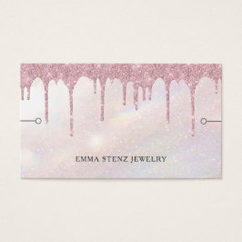 Bracelet Display Card ・ Pinselrosa Glitzer Tropfen