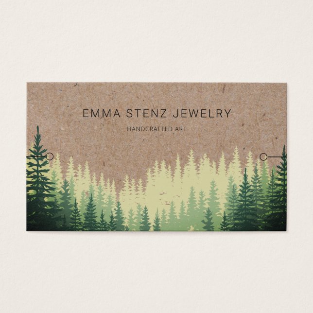 Bracelet Display Card ・ Rustikaler Pinienwald (Vorderseite)