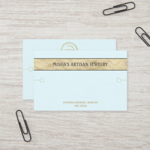 Bracelet Display Carte de visite de logo bleu or