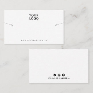 Bracelet Display White Your Logo Social Media Busi Visitenkarte