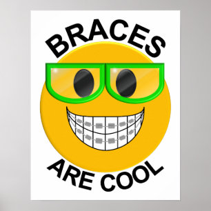 Braces sind Coole Zahnstangenplatine - grüne Brill Poster
