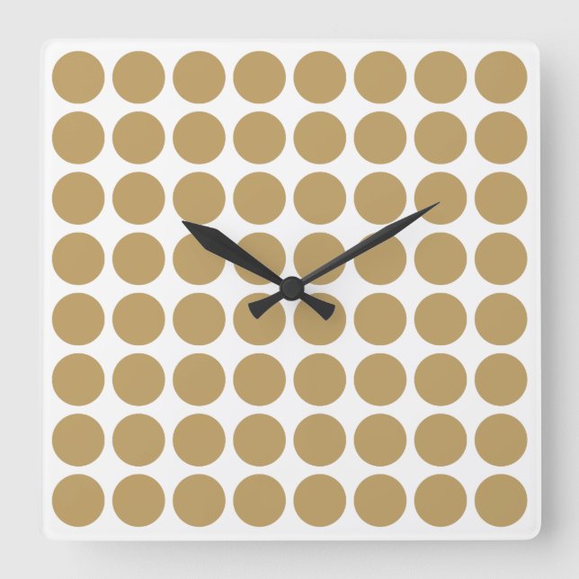 Brache-Person-Punkte Quadratische Wanduhr (Vorderseite)