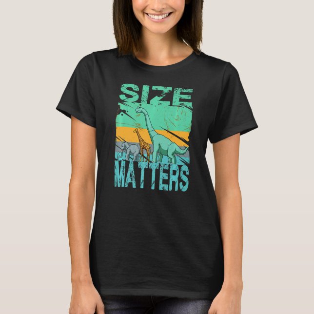 Brachiosaurus Dinosaur Giraffe Elephant Human Diff T-Shirt (Vorderseite)