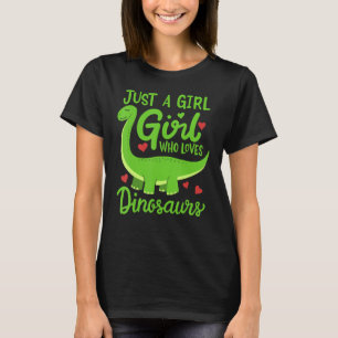 Brachiosaurus Dinosaur Nur ein Mädchen, das Dinos  T-Shirt