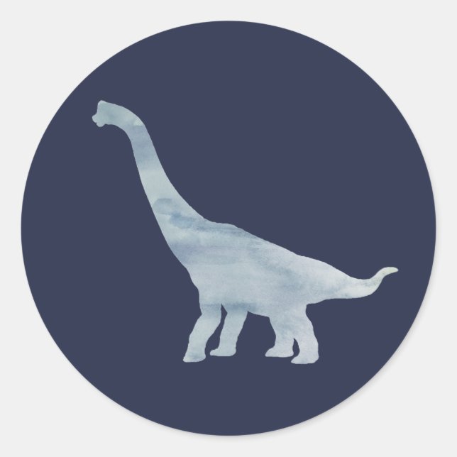 Brachiosaurus Dinosaur Party Danke Stickers (Vorderseite)