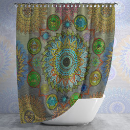 Brachyuras symbolische Kunst der Mandala Duschvorhang