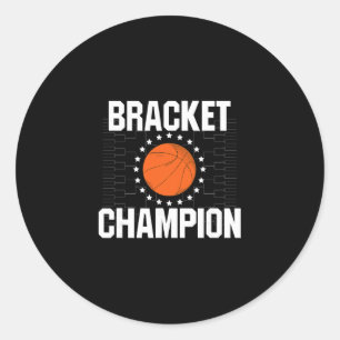 Bracket Champion College Sketll Turnier-Shirt G Runder Aufkleber
