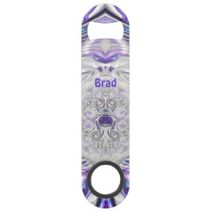 BRAD ~ Lila Silber weiß ~ Original Fraktal ~ Speed Flaschenöffner
