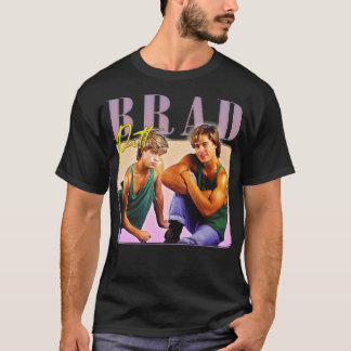 Brad Pitt 90er Style Ästhetik Fan Art Design T-Shirt