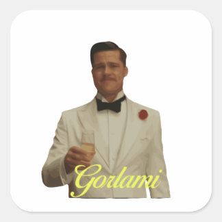 Brad Pitt Glorious Basters Tarantino Gorlami Quadratischer Aufkleber