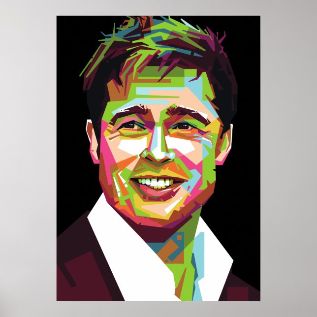 Brad pitt wpap art poster (Vorne)
