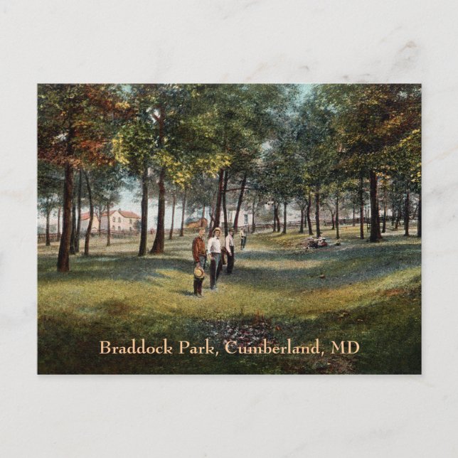 Braddock Park Vintag Cumberland Postkarte (Vorderseite)