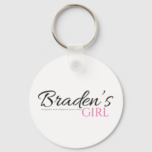 Bradens Girl mit schwarz-rosa Schlüsselanhänger