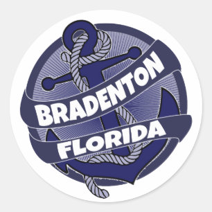Bradenton Florida Ankerkleber Runder Aufkleber