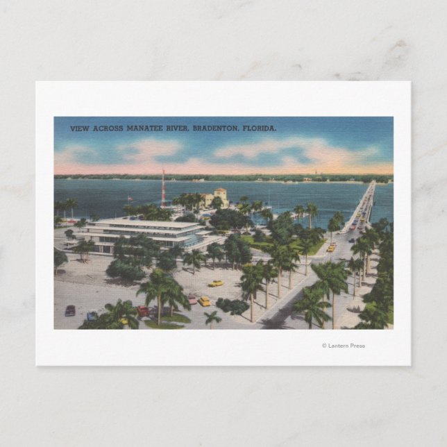 Bradenton, Florida - Blick über den Fluss Manatee Postkarte (Vorderseite)