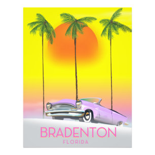 Bradenton Florida Oldtimer-Reiseplakat Fotodruck