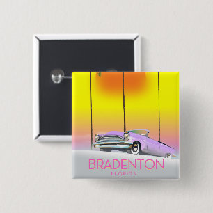 Bradenton Florida Oldtimer-Reiseposter Button