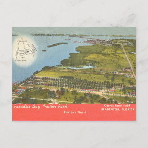 Bradenton Florida vintage Paradise Trailer Park Postkarte