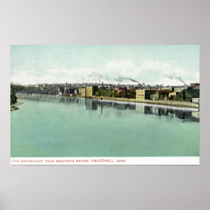 Bradford-Brücken-Ansicht der Ufergegend Poster