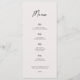 Bradford Modern Wedding Menükarte