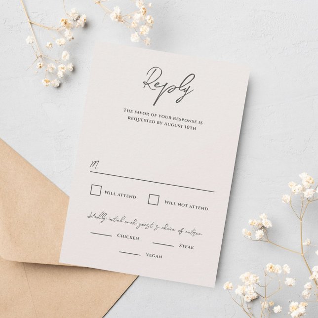 Bradford Modern Wedding RSVP Karte (Von Creator hochgeladen)