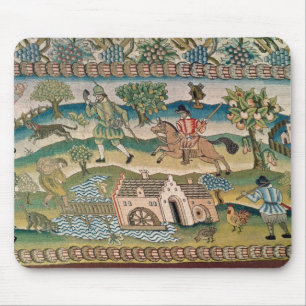 Bradford-Tabellen-Teppich, Detail von Szenen Mousepad