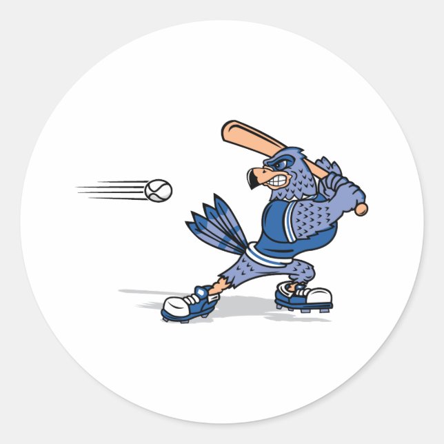 Bradley Blue Jay Runder Aufkleber (Vorderseite)