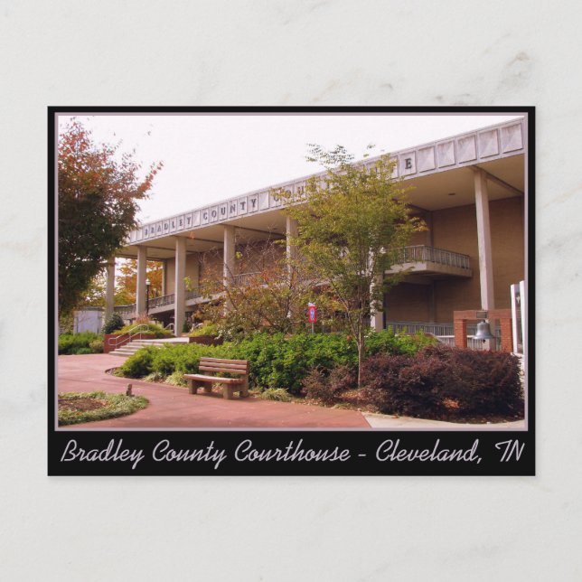 Bradley Landkreis Courthouse - Cleveland, TN Postkarte (Vorderseite)