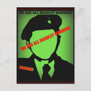 Bradley Manning Design Postkarte