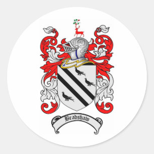 BRADSHAW-FAMILIENWAPPEN - BRADSHAW-SCHUHMUTTER VON RUNDER AUFKLEBER