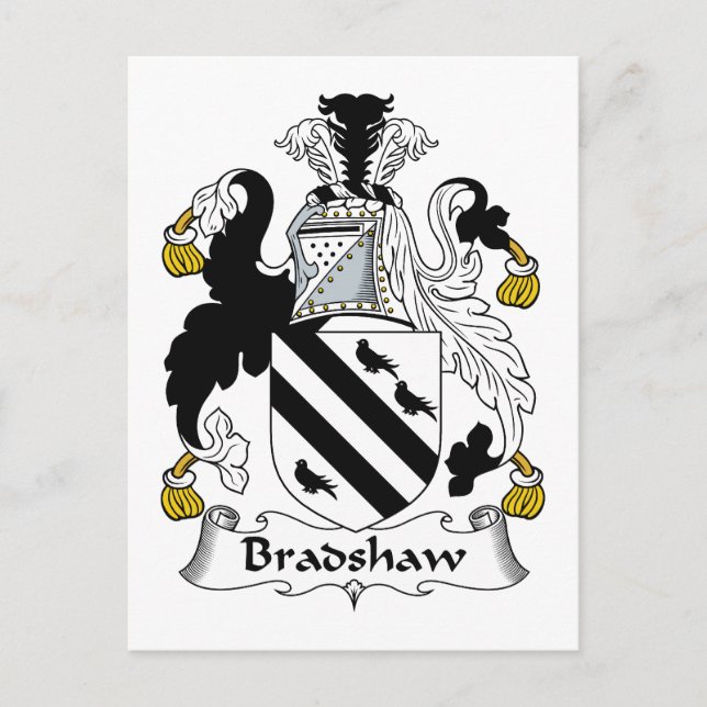 Bradshaw-Familienwappen Postkarte (Vorderseite)