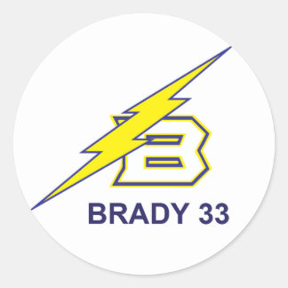 BRADY 33 RUNDER AUFKLEBER